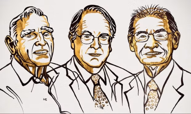 (Từ trái sang phải) John B. Goodenough, M. Stanley Whittingham and Akira Yoshino. Ảnh: The Guardian Ảnh: The Guardian