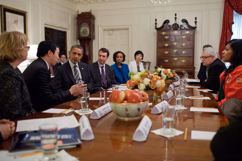 Ông Dương An Trạch được Tổng thống Barak Obama tiếp tại Nhà Trắng năm 2012
