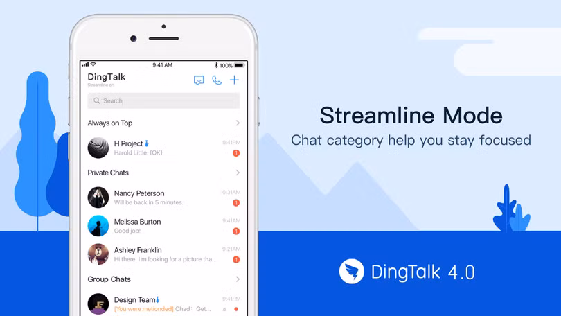 Ứng dụng DingTalk. Ảnh: Medium Ứng dụng DingTalk. Ảnh: Medium