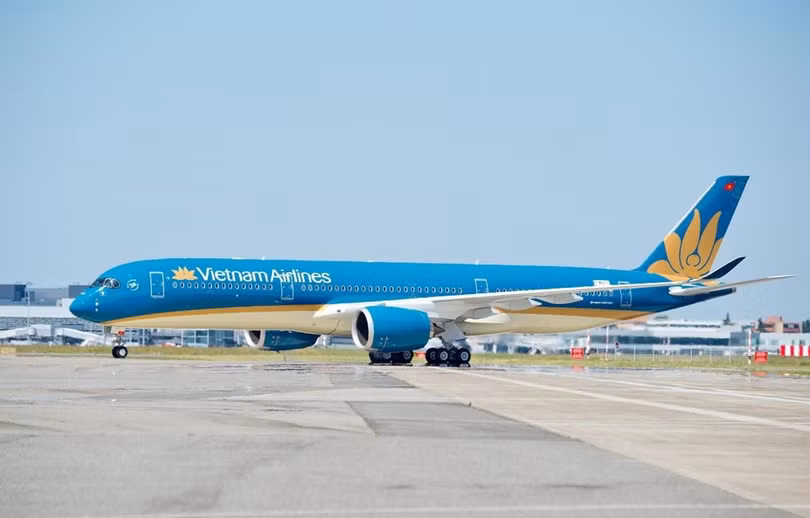 Máy bay Airbus A350 của Vietnam Airlines. (Ảnh: Anh Tuấn/Vietnam+) Máy bay Airbus A350 của Vietnam Airlines. (Ảnh: Anh Tuấn/Vietnam+)