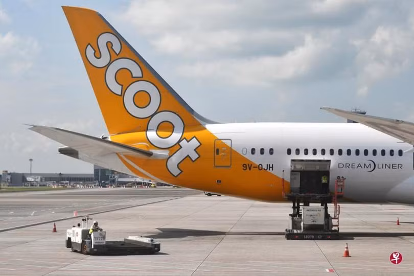 Chuyến bay TR118 của hãng Scoot hạ cánh đêm 24/1 tại sân nay Tiêu Sơn (Ảnh: Lianhezaobao) Chuyến bay TR118 của hãng Scoot hạ cánh đêm 24/1 tại sân nay Tiêu Sơn (Ảnh: Lianhezaobao)