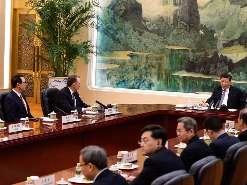 Ông Tập Cận Bình tiếp đoàn đại biểu đàm phán Mỹ được cho là một biểu hiện về tiến triển của vòng đàm phán thứ 7 tại Bắc Kinh