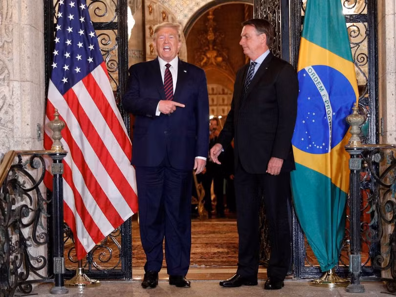 Tổng thống Brazil Jair Bolsonaro vừa tiến hành thăm Mỹ hồi tuần trước (Ảnh: Reuters).