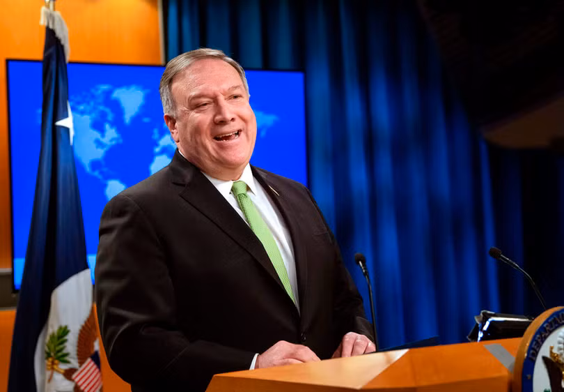 Ngoại trưởng Mỹ Mike Pompeo hôm 26/6 tuyên bố Mỹ sẽ áp đặt các hạn chế thị thực đối với các quan chức Trung Quốc liên quan và gia đình (Ảnh: AP). Ngoại trưởng Mỹ Mike Pompeo hôm 26/6 tuyên bố Mỹ sẽ áp đặt các hạn chế thị thực đối với các quan chức Trung Quốc liên quan và gia đình (Ảnh: AP).