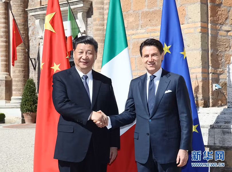 Ông Tập Cận Bình và Thủ tướng Italy Giuseppe Conte.