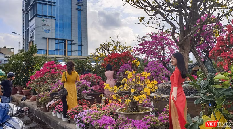 Một góc chợ hoa xuân Tết Canh Tý ở Đà Nẵng