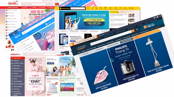 Một số trang thương mại điện tử tại Việt Nam