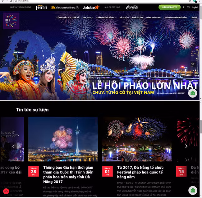 Website chính thức của Ban tổ chức Festival pháo hoa quốc tế Đà Nẵng là http://www.diff.vn.