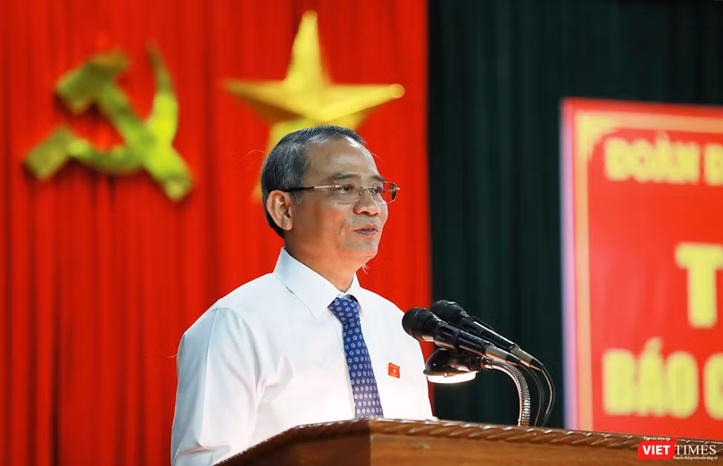 Chiều 22/6, Đoàn đại biểu Quốc hội TP Đà Nẵng do ông Trương Quang Nghĩa, Bí thư Thành ủy, Trưởng đoàn Đại biểu Quốc hội TP tiếp xúc cử tri quận Sơn Trà.