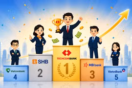 Ngân hàng có nhân viên kiếm tiền giỏi nhất: Techcombank dẫn đầu, vượt SHB, Vietcombank, VietinBank