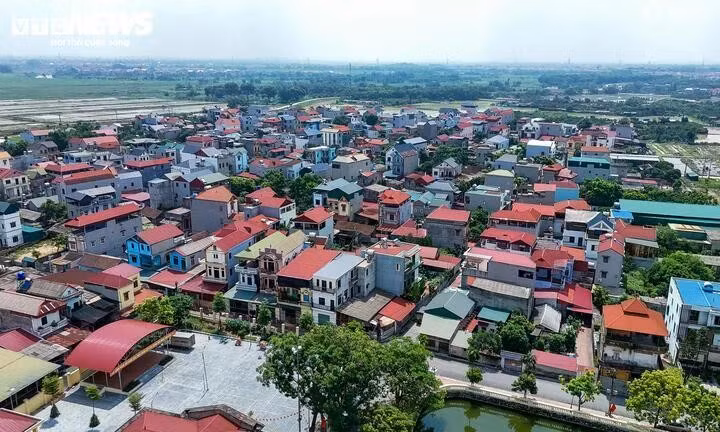 Xã Phúc Thịnh nhìn từ trên cao. Ảnh: VTCnews.