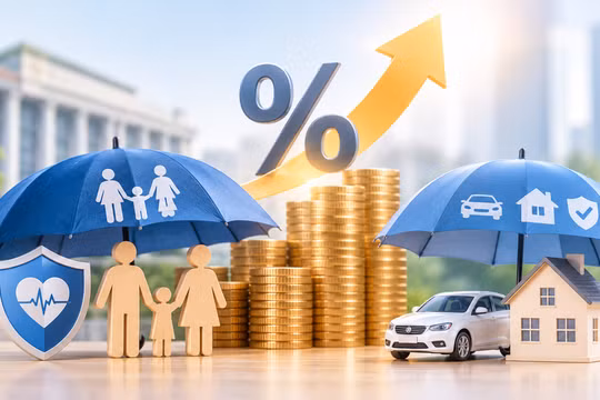 Lãi suất cao vừa là cơ hội, vừa là thách thức với ngành bảo hiểm. Ảnh: AI.
