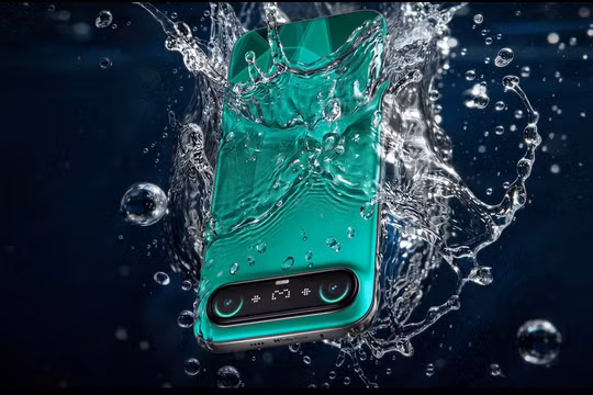 Tecno Camon 50 Slim hỗ trợ kháng nước IP68/IP69 và có chế độ chụp ảnh dưới nước. Ảnh: Tecno.