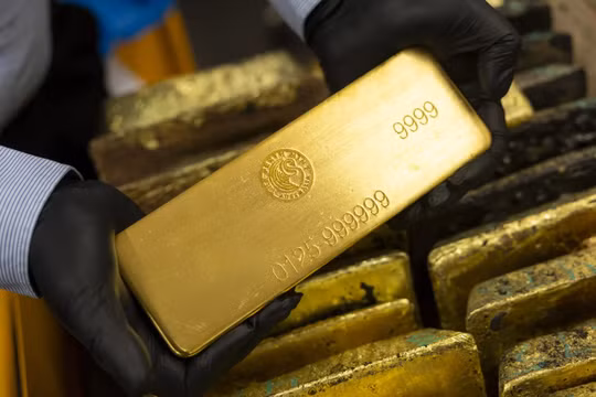 Giá vàng thế giới sáng 24/9 giảm xuống 4.291 USD/ounce, thấp hơn 72 USD/ounce so với sáng 23/9. Ảnh: Bloomberg.