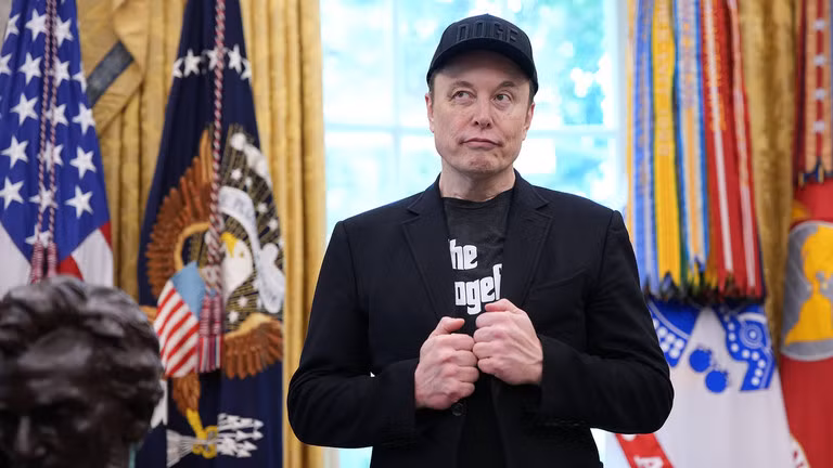 Elon Musk tại Phòng Bầu dục của Nhà Trắng vào ngày 30/5. Ảnh: Getty.