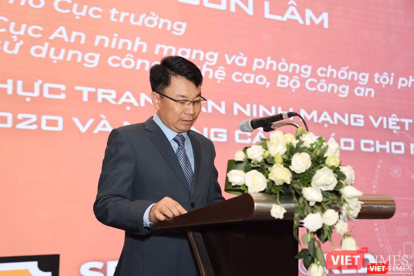 Đại tá Trương Sơn Lâm - Phó Cục trưởng Cục An ninh mạng và phòng chống tội phạm sử dụng công nghệ cao, Bộ Công an. Đại tá Trương Sơn Lâm - Phó Cục trưởng Cục An ninh mạng và phòng chống tội phạm sử dụng công nghệ cao, Bộ Công an.