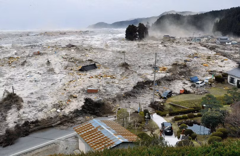 Rikuzentakata, một trong số nhiều thị trấn bị xóa sổ bởi trận sóng thần tấn công Nhật Bản vào năm 2011. Ảnh: Getty.