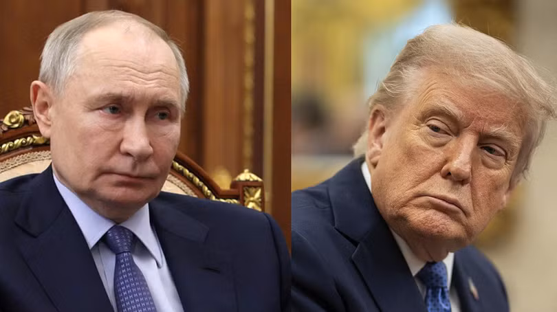 Tổng thống Nga Vladimir Putin và Tổng thống Mỹ Donald Trump. Ảnh: Moscow Times.