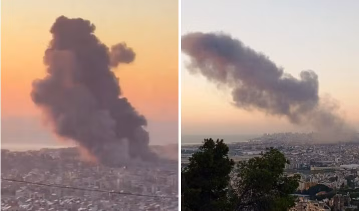 Hậu quả của vụ ném bom bằng máy bay F-15 của Israel vào boong-ke của Hezbollah ở Beirut, Lebanon. Ảnh: MW.