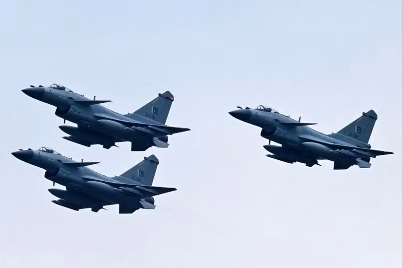 Một số máy bay chiến đấu J-10C do Trung Quốc sản xuất của Không quân Pakistan. Ảnh: AFP.