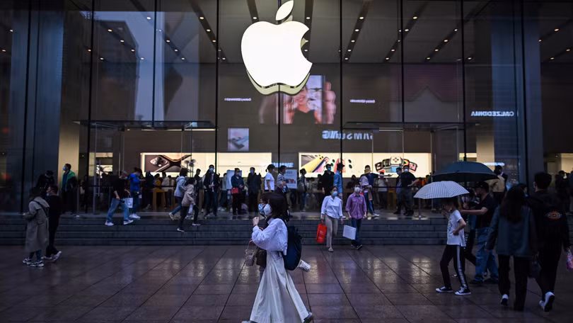 Một cửa hiệu của Apple tại Trung Quốc (Ảnh: AFP) Một cửa hiệu của Apple tại Trung Quốc (Ảnh: AFP)