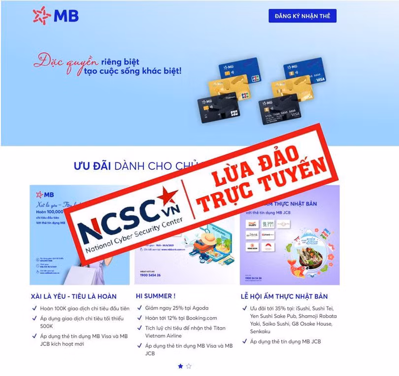 Các thông tin giả mạo bị gắn nhãn. Ảnh: NCSC. Các thông tin giả mạo bị gắn nhãn. Ảnh: NCSC.
