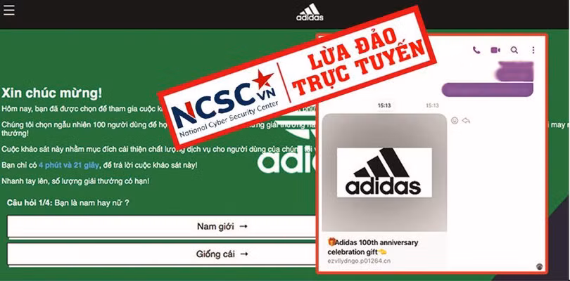 Các thông tin giả mạo bị gắn nhãn. Ảnh: NCSC. Các thông tin giả mạo bị gắn nhãn. Ảnh: NCSC.