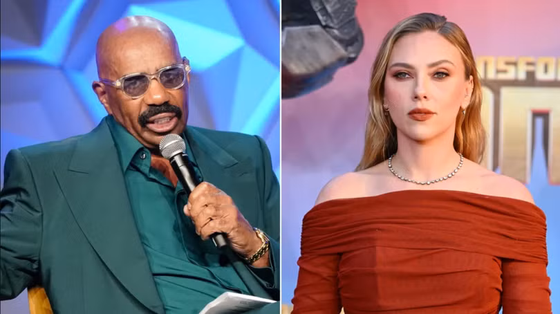 Người dẫn chương trình Steve Harvey và nữ diễn viên Scarlett Johansson nằm trong số những người nổi tiếng bị dính deepfake. Ảnh: AFP.