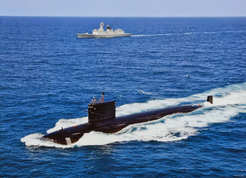 Tàu ngầm tấn công hạt nhân Type-093 của Trung Quốc (Ảnh: Getty)