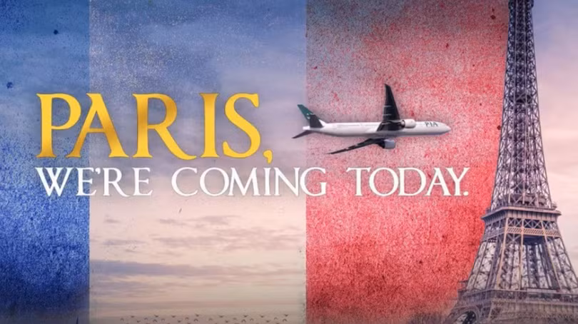Bức ảnh quảng cáo của PIA kèm theo dòng chữ "Paris, hôm nay chúng tôi sẽ đến". Ảnh: PIA.