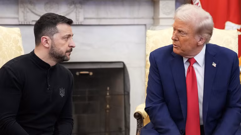 Tổng thống Ukraine Volodymyr Zelensky và Tổng thống Mỹ Donald Trump. Ảnh: Getty.