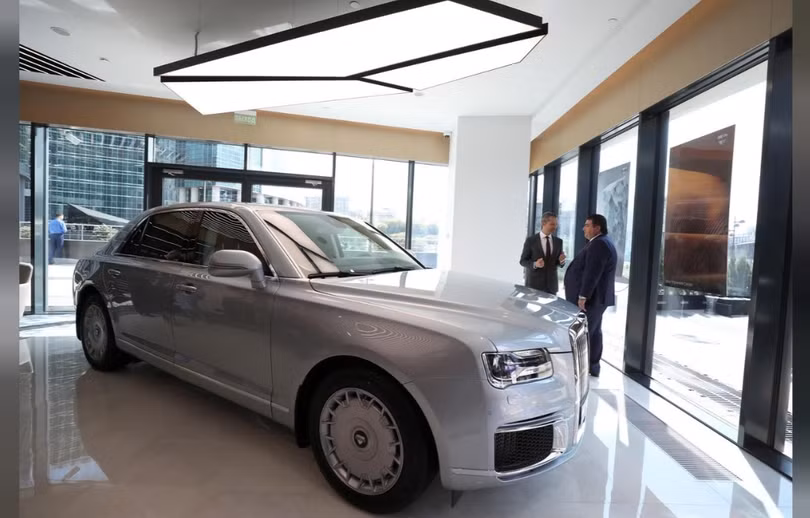 Mẫu xe Limousine mà hãng Aurus vừa trình làng (Ảnh: Reuters)