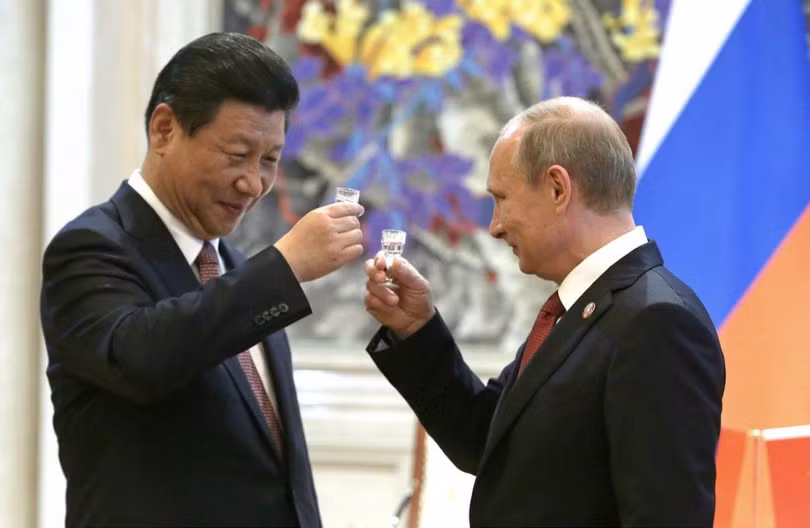 Chủ tịch Trung Quốc Tập Cận Bình và Tổng thống Nga Vladimir Putin (Ảnh: AFP)