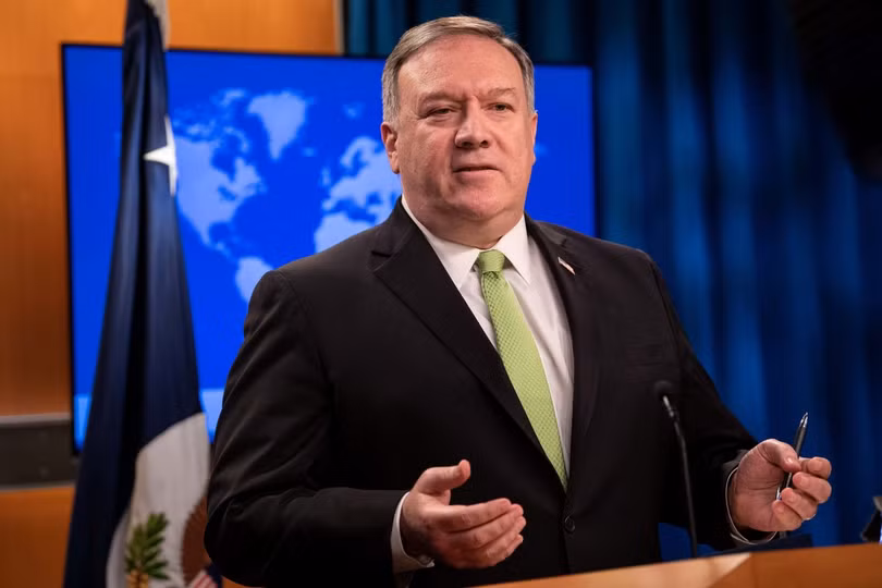 Ngoại trưởng Mỹ Mike Pompeo phát biểu tại Bộ Ngoại giao hôm 20/5 (Ảnh: Reuters)