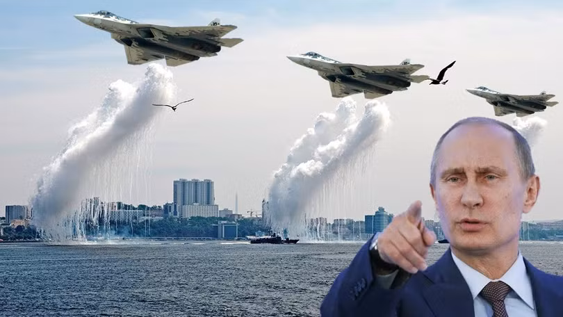 Tổng thống Putin từng nói Su-57 là mẫu máy bay quân sự tốt nhất thế giới (Ảnh: AP)