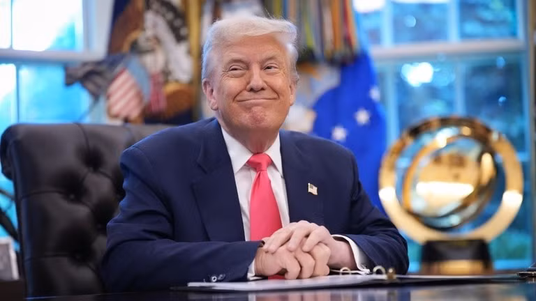 Tổng thống Mỹ Donald Trump phát biểu tại Phòng Bầu dục vào ngày 14/8. Ảnh: Getty.