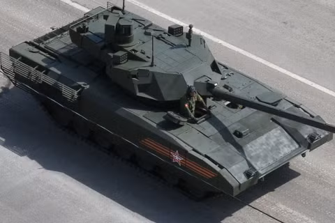 Xe tăng T-14 phiên bản tiền sản xuất của Nga. Ảnh: MW.