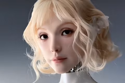 Robot Origin M1 có thể mô phỏng nhiều biểu cảm như người thật. Ảnh: OC.