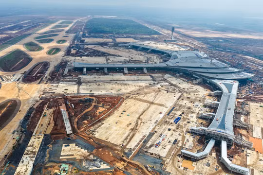Hình ảnh ghi nhận tiến độ sân bay Long Thành đầu năm 2026.
