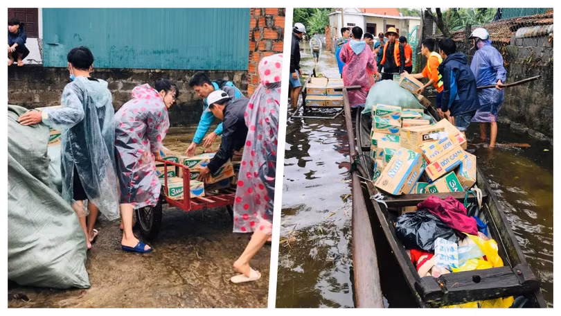 Nước lũ đã rút, người dân thực sự cần gì? (Ảnh: Hoà Bình ghép) 