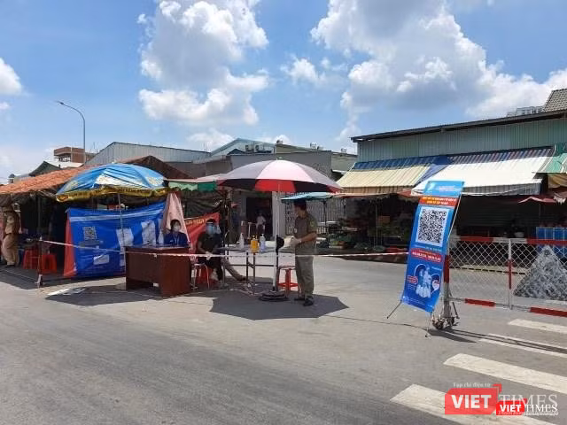 Khai báo y tế điện tử tại quận Gò Vấp - Ảnh: TTBC Khai báo y tế điện tử tại quận Gò Vấp - Ảnh: TTBC