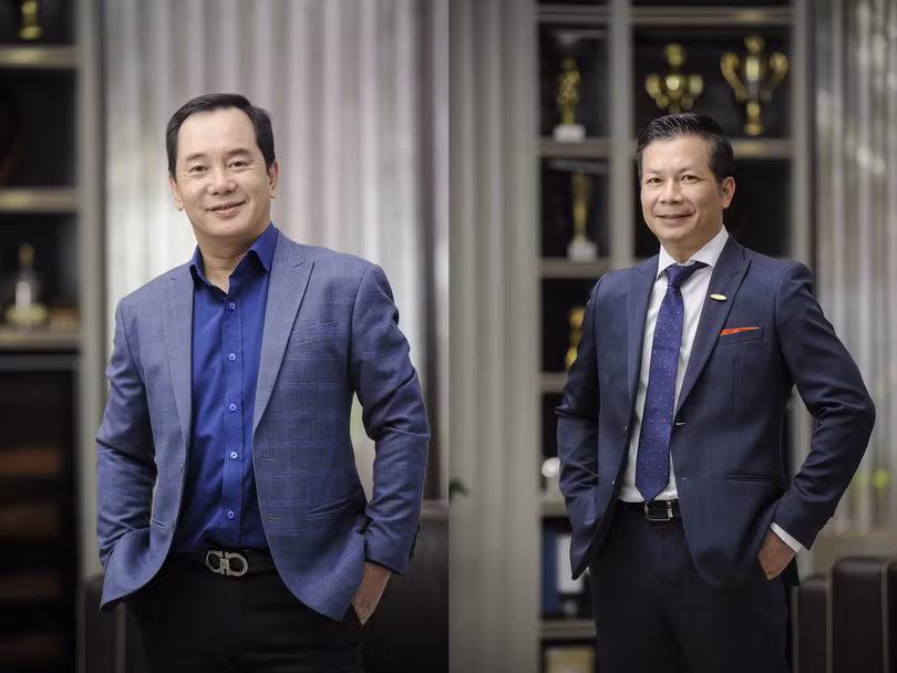 Chủ tịch HĐQT CRE Nguyễn Trung Vũ (trái) và Phó Chủ tịch HĐQT Phạm Thanh Hưng ("Shark" Hưng) Chủ tịch HĐQT CRE Nguyễn Trung Vũ (trái) và Phó Chủ tịch HĐQT Phạm Thanh Hưng ("Shark" Hưng)