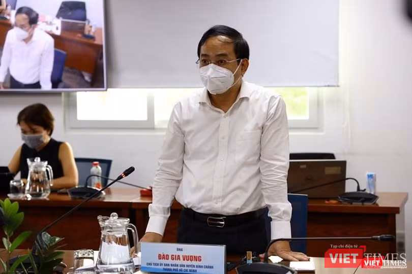 Ông Đào Gia Vượng - Chủ tịch UBND huyện Bình Chánh. Ảnh: Huyền Mai Ông Đào Gia Vượng - Chủ tịch UBND huyện Bình Chánh. Ảnh: Huyền Mai