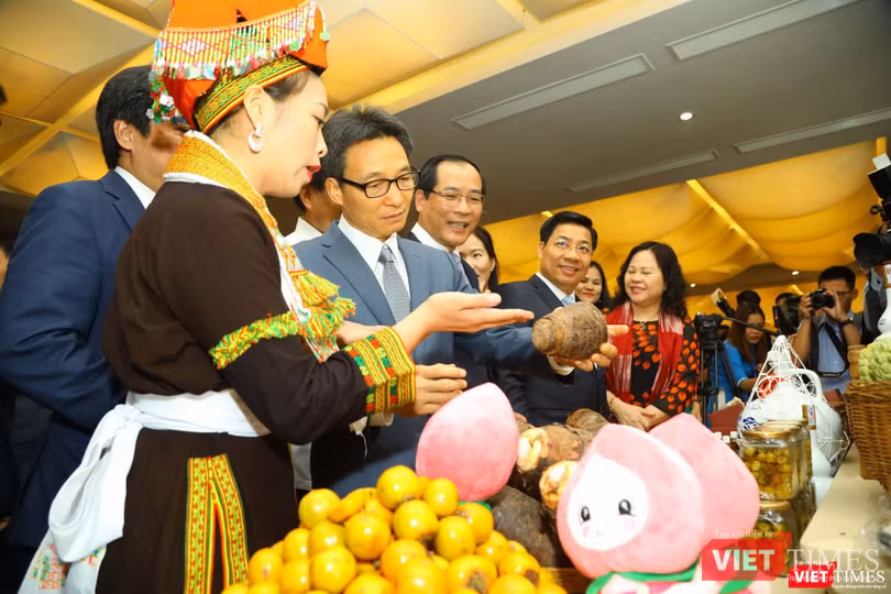 Phó Thủ tướng Vũ Đức Đam đi thăm các gian hàng du lịch