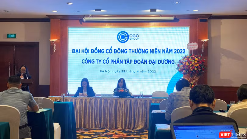 Tân Chủ tịch HĐQT Lê Thị Việt Nga làm chủ tọa Đại hội đồng cổ đông thường niên năm 2022 của CTCP Tập đoàn Đại Dương (Mã CK: OGC)