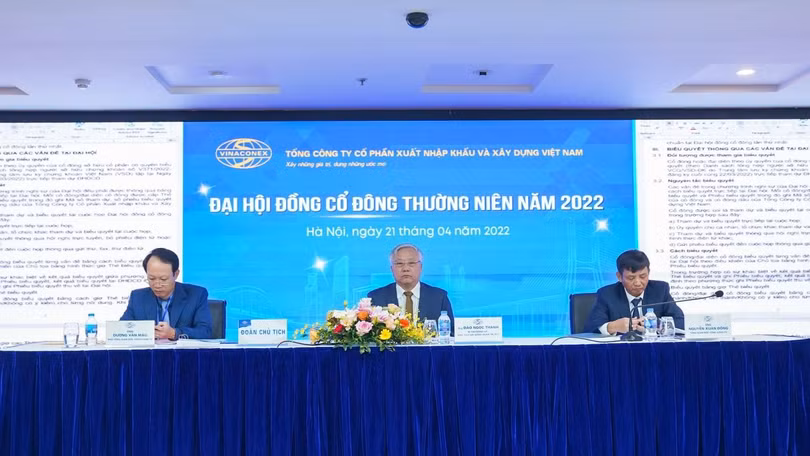 Chủ tịch HĐQT Đào Ngọc Thanh làm Chủ toạ ĐHĐCĐ thường niên năm 2022 của Vinaconex 