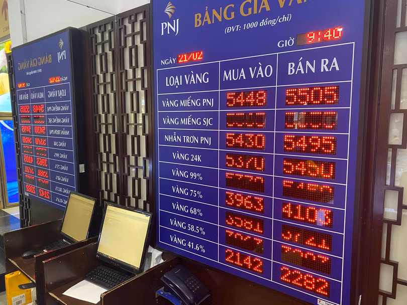 Giá vàng niêm yết của PNJ Giá vàng niêm yết của PNJ