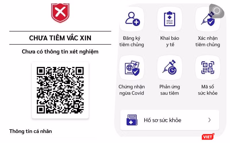 TP.HCM bắt đầu tiến hành cập nhật thông tin tiêm vaccine COVID-19 trên Hồ sơ sức khoẻ điện tử cho người dùng. Ảnh chụp màn hình