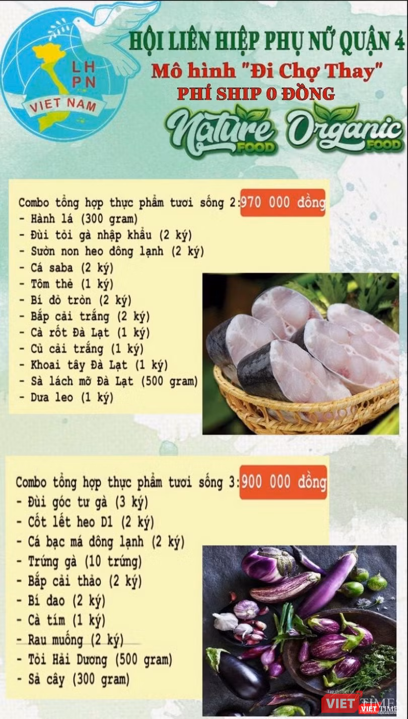 Hội Phụ nữ quận 4 (TP.HCM) đảm trách việc đi chợ hộ người dân