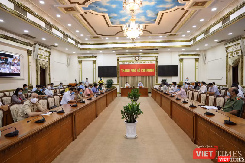 Đầu cầu TP.HCM tham gia cuộc họp chiều 9/2 (Ảnh: TTBC) Đầu cầu TP.HCM tham gia cuộc họp chiều 9/2 (Ảnh: TTBC)